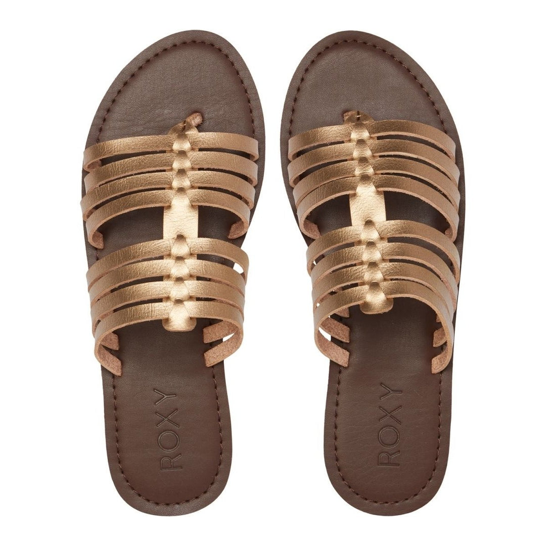 ROXY Womens Tia Slide Sandal Brown - ARJL200728-BRO BROWN Image 3