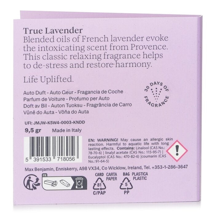 Max Benjamin - Car Fragrance Refill - True Lavender(1pc) Image 2