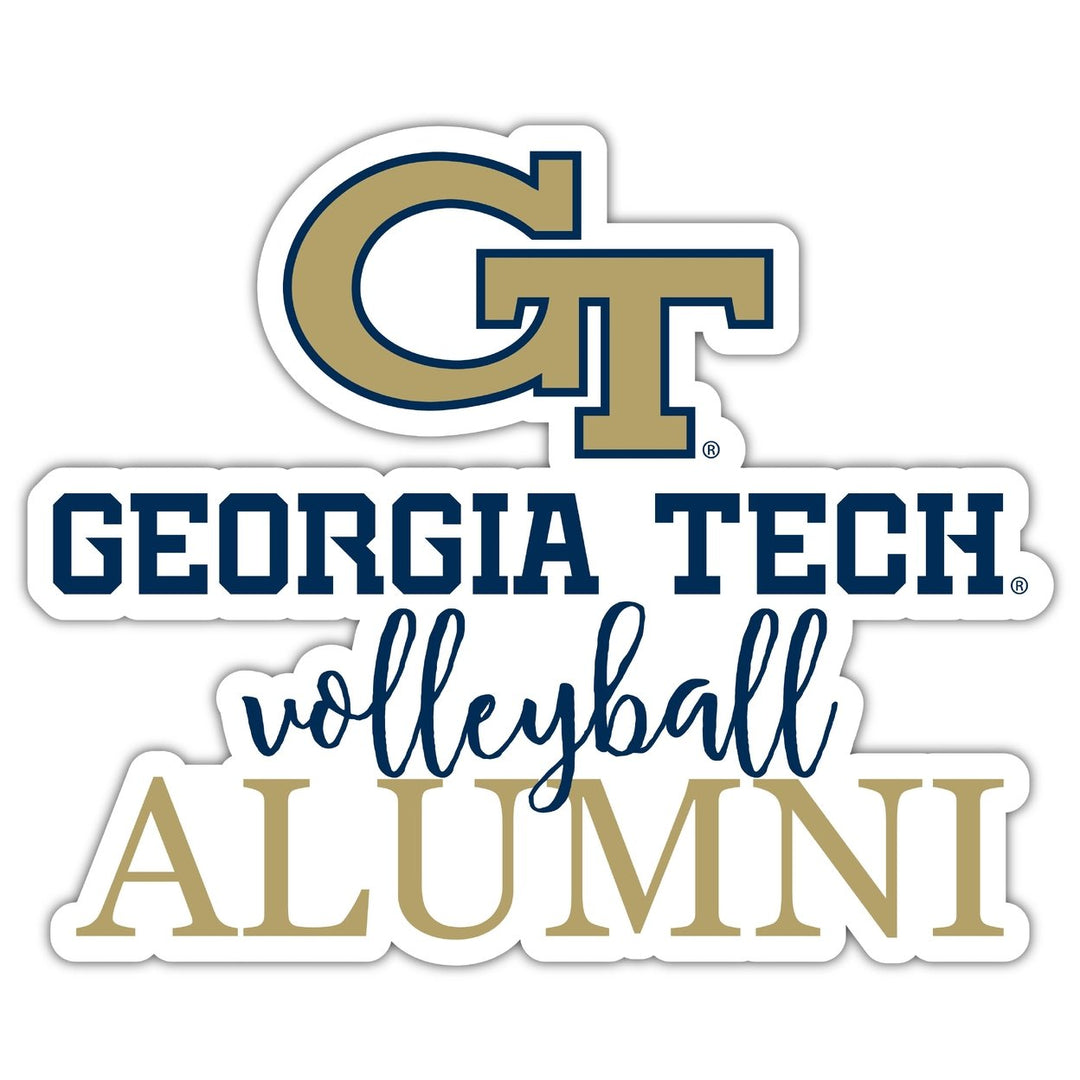 Georgia Tech Yellow Jackets 4-Inch Volleyball Alumni NCAA Vinyl Sticker - Durable School Spirit Decal Image 1