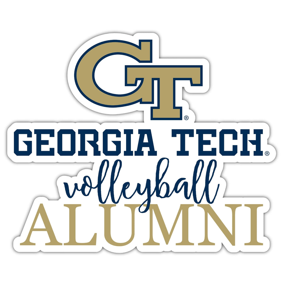 Georgia Tech Yellow Jackets 4-Inch Volleyball Alumni NCAA Vinyl Sticker - Durable School Spirit Decal Image 1