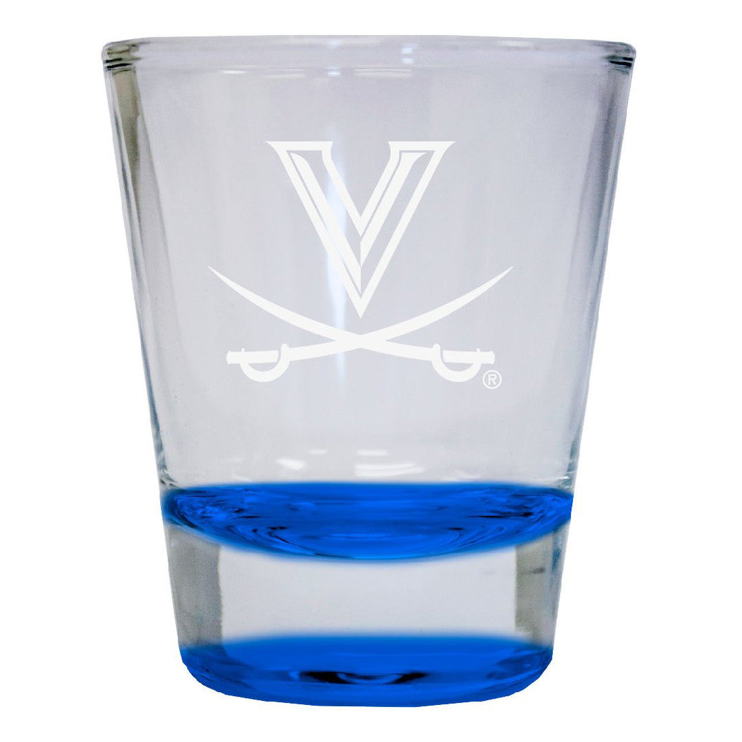 Virginia Cavaliers 2 oz Engraved Shot Glass Round Officially Licensed Collegiate Product Image 1