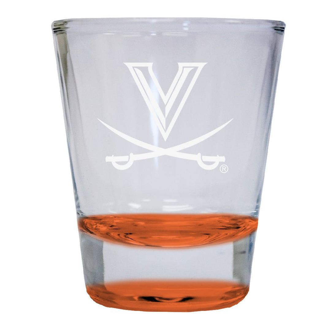 Virginia Cavaliers 2 oz Engraved Shot Glass Round Officially Licensed Collegiate Product Image 1