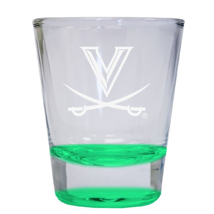 Virginia Cavaliers 2 oz Engraved Shot Glass Round Officially Licensed Collegiate Product Image 1