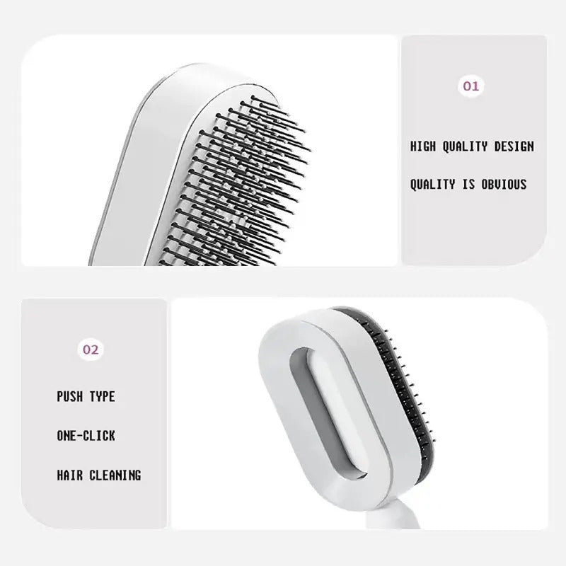 Self Cleaning Hair Brush 3D Air Cushion Massager Brush Airbag Massage Comb Brush Shaping Comb Self Cleaning Hair Brush Image 7