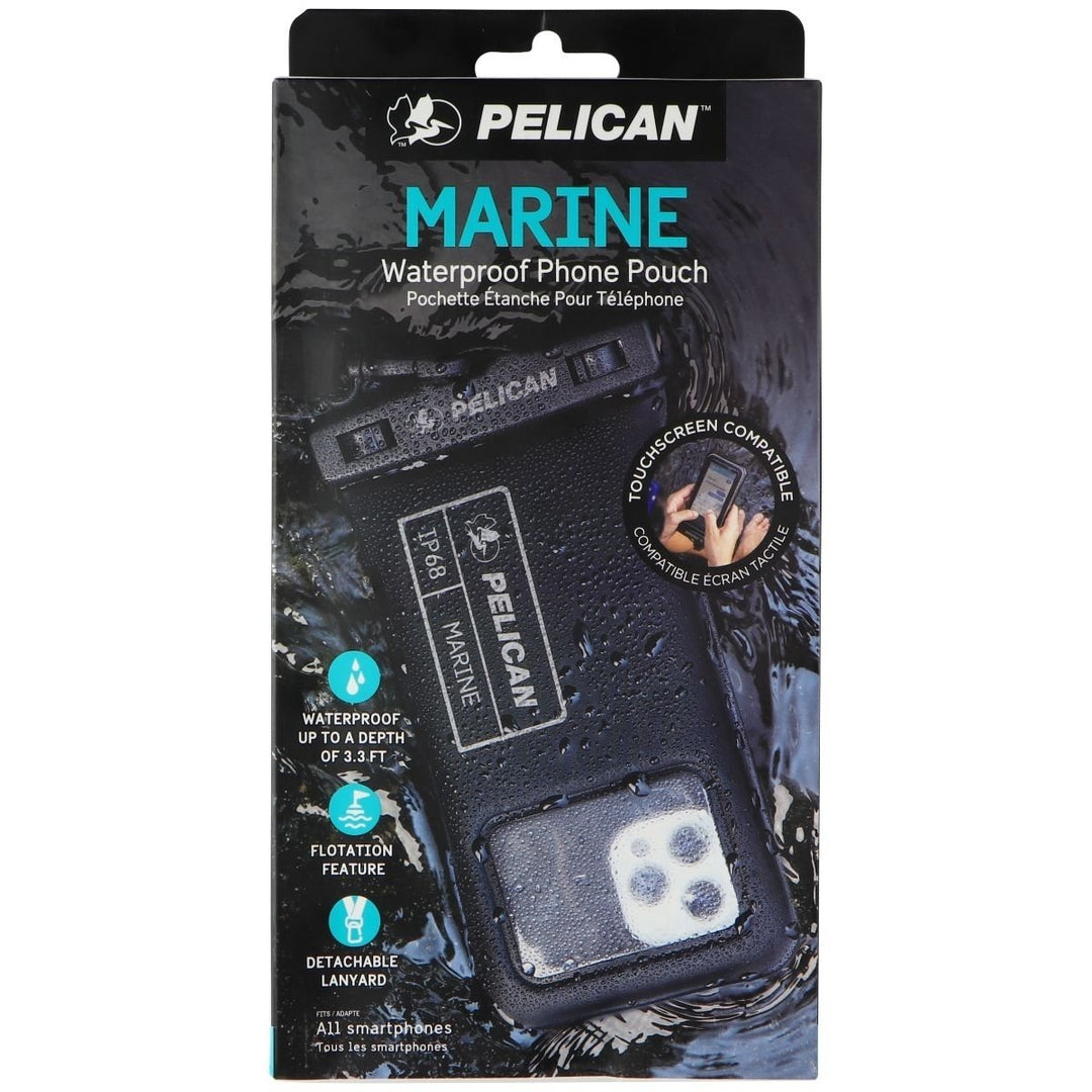 Pelican Marine Waterproof Floating Phone Pouch (Regular Size) - Stealth Black Image 1