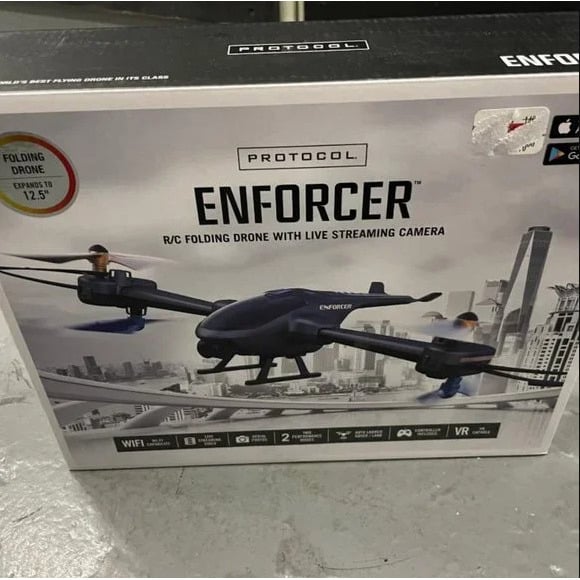 Protocol Enforcer RC Folding Drone with Live Streaming Camera 2.4GHz Auto Hover Image 1