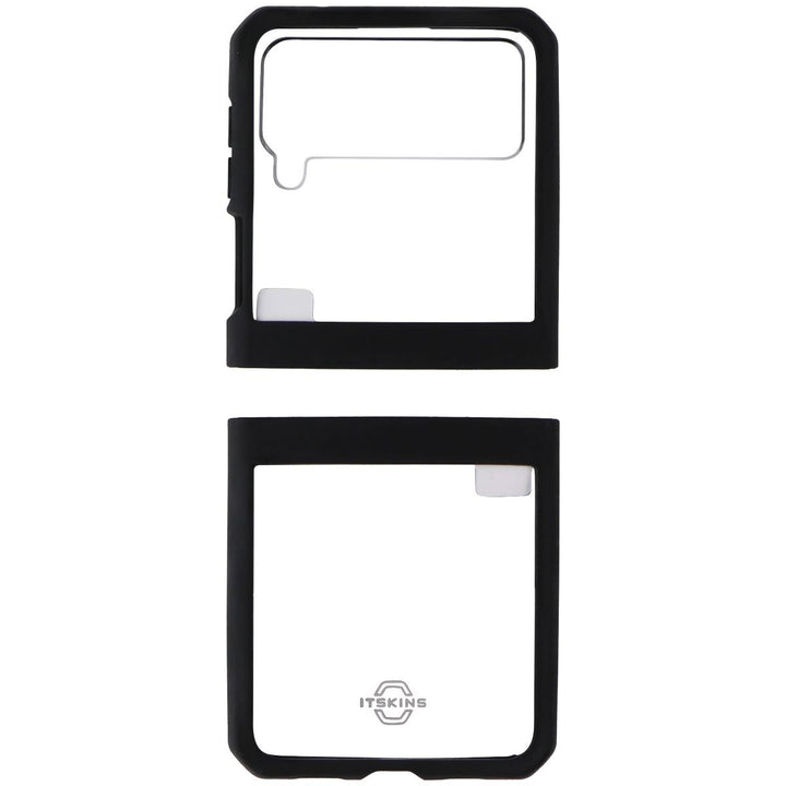 ITSKINS Hybrid // Solid Case for Samsung Galaxy Z Flip3 5G - Clear/Black Image 2