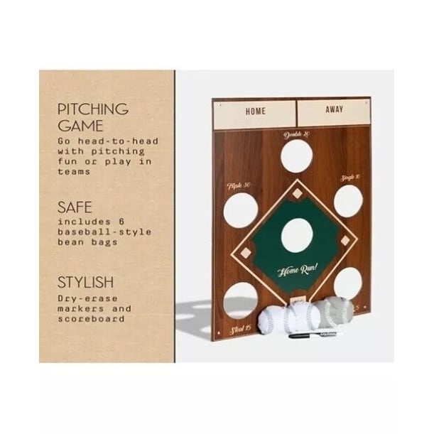 Studio Mercantile Bean Bag Game Baseball Set 36in L Includes 6 Bean Bags Image 4