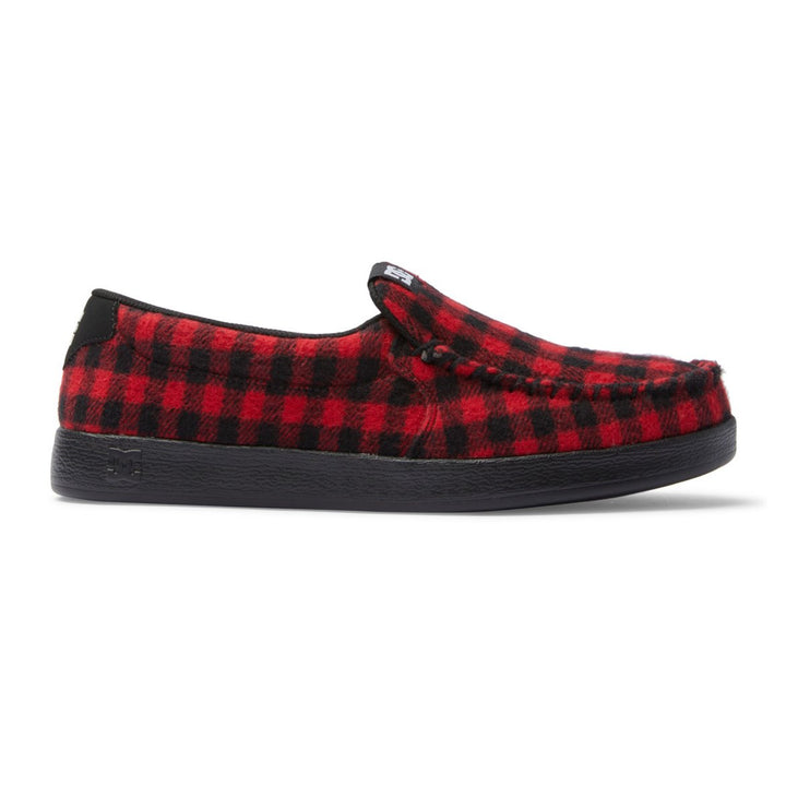 DC Shoes Mens Villain Slip-On Shoes Black/Red Plaid - ADYS100567-KRP BLACK/RED PLAID Image 1