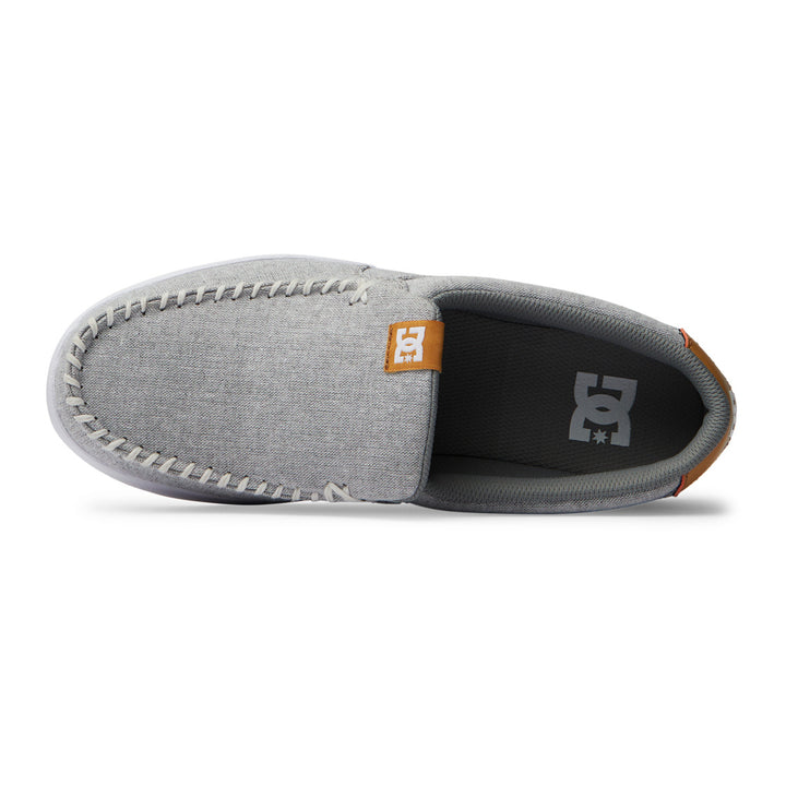 DC Shoes Mens Villain Slip-On Shoes White/White/Light Grey - ADYS100567-WWL WHITE/WHITE/LT GREY Image 4