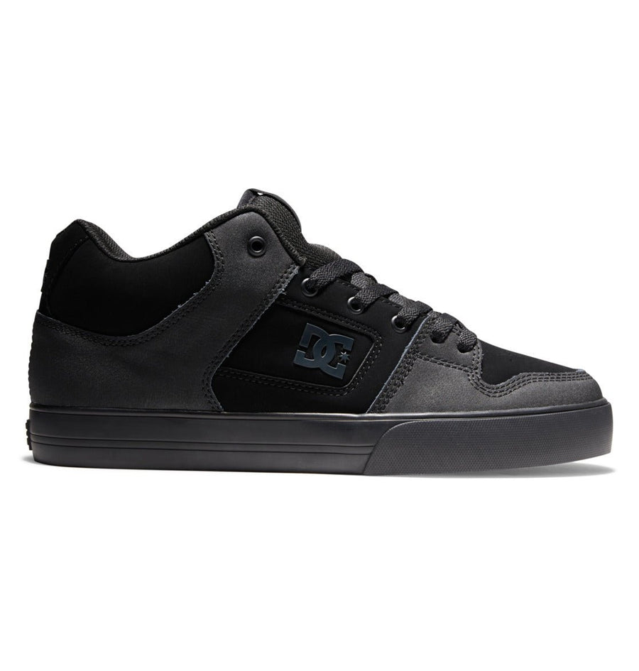 DC Shoes Mens Pure MID Mid-Top Shoes Black/Black/Gum - ADYS400082-KKG BLACK/BLACK/GUM Image 1