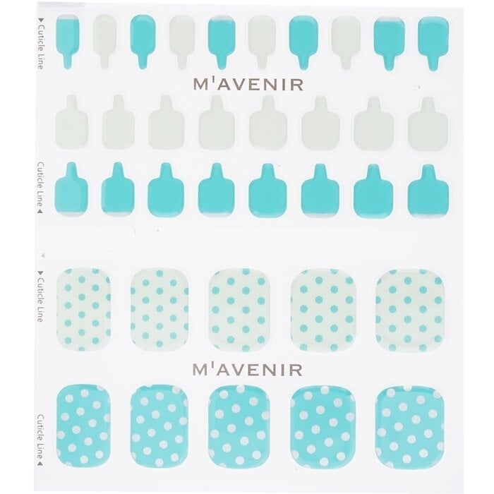 Mavenir - Nail Sticker (Patterned) - Mint Cream Dot Pedi(36pcs) Image 2