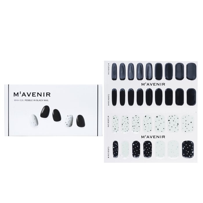 Mavenir - Nail Sticker (Black) - Pebble In Black Nail(32pcs) Image 1