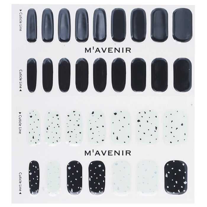 Mavenir - Nail Sticker (Black) - Pebble In Black Nail(32pcs) Image 2