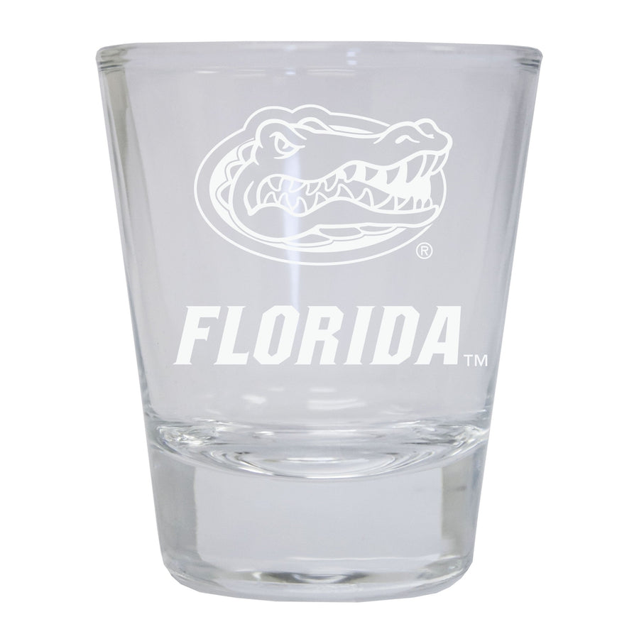 Florida Gators Etched Round Shot Glass Officially Licensed Collegiate Product Image 1