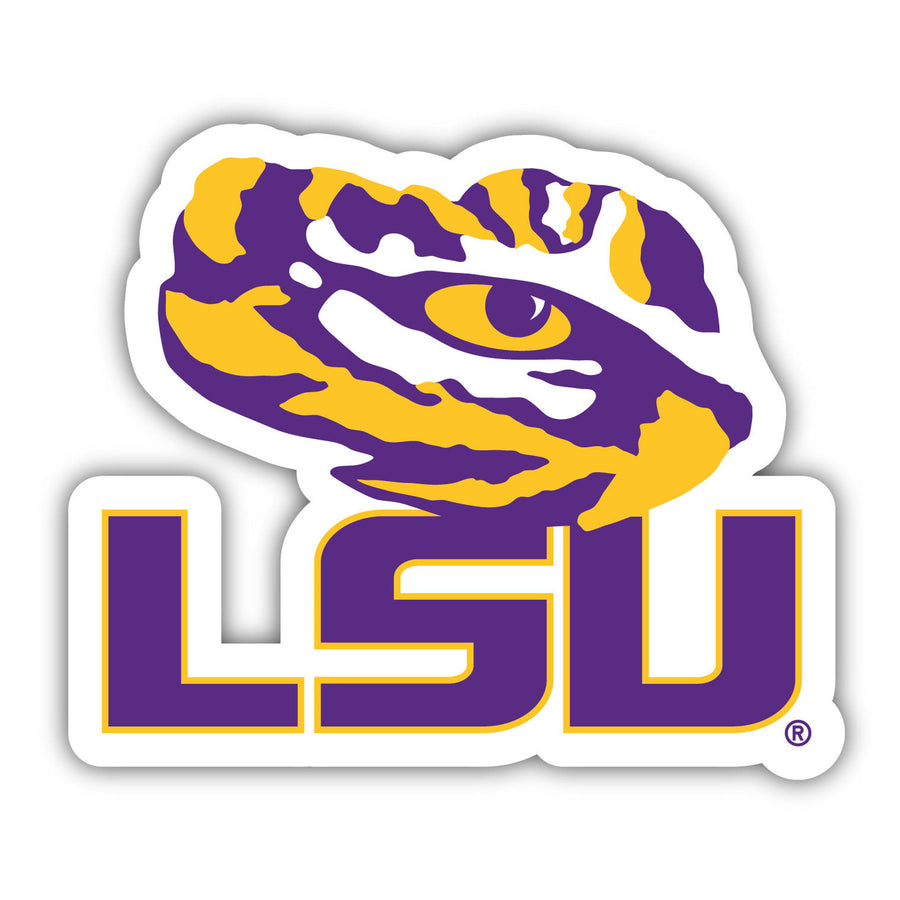 LSU Tigers 4 Inch Vinyl Decal Magnet Officially Licensed Collegiate Product Image 1