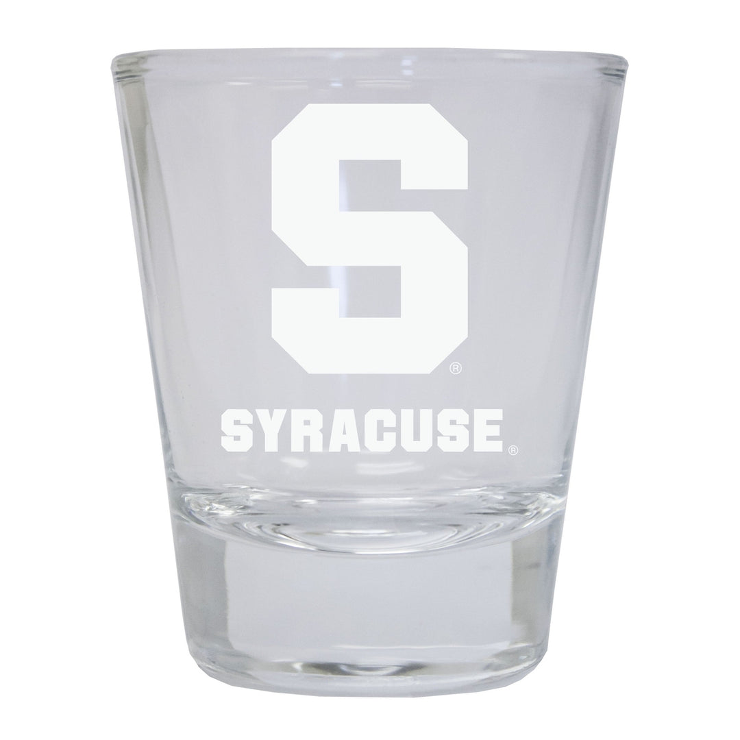 Syracuse Orange Etched Round Shot Glass Officially Licensed Collegiate Product Image 1