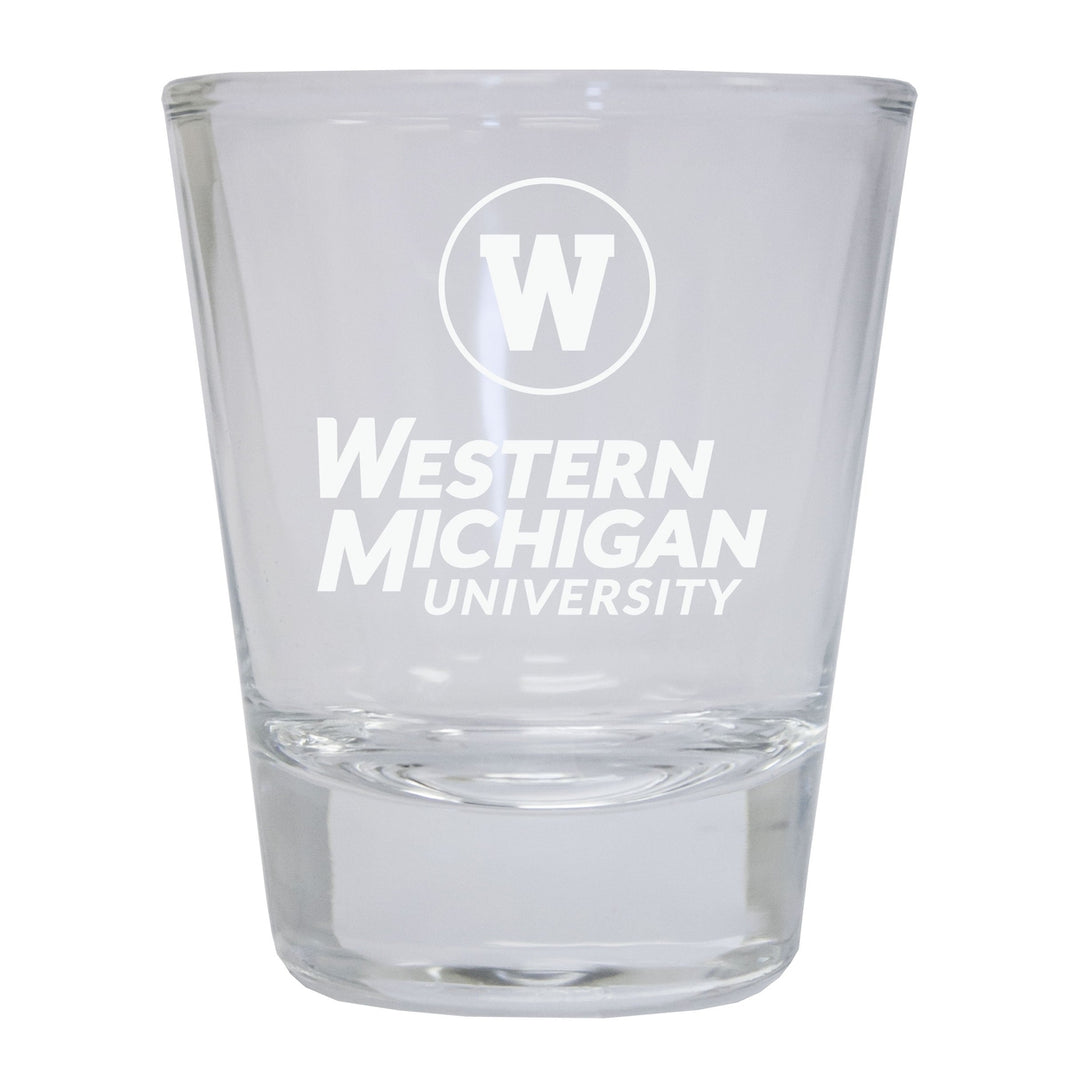 Western Michigan University Etched Round Shot Glass Officially Licensed Collegiate Product Image 1