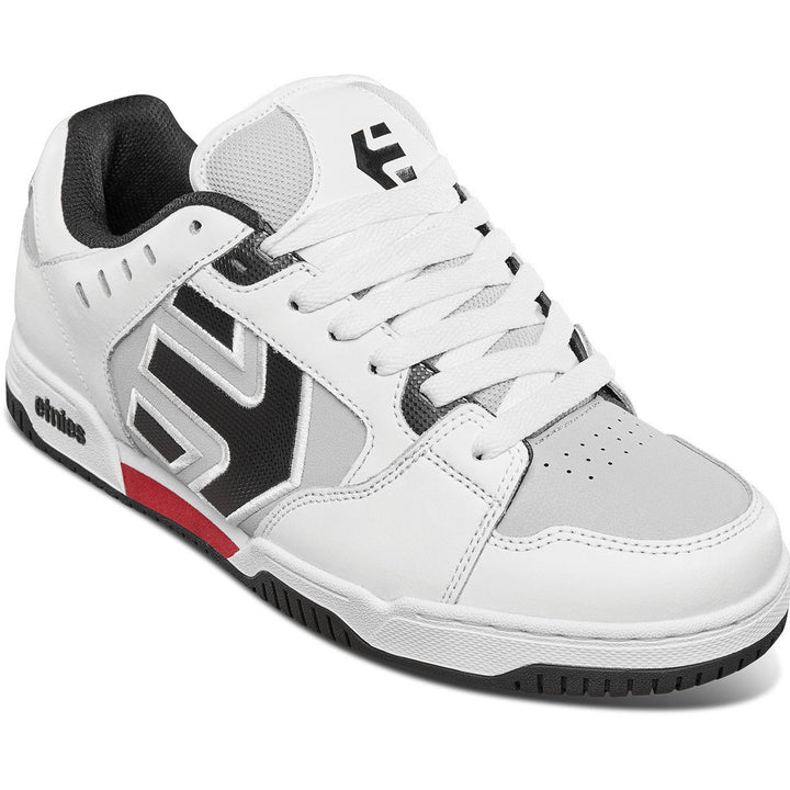 Etnies Mens Faze Skate Shoe White/Grey/Black - 4101000537-126 Medium WHITE/GREY/BLACK Image 2