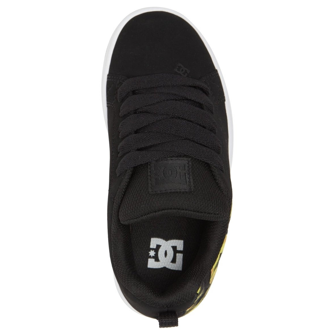 DC Shoes Unisex Kids Court Graffik Shoes Black/Fluorescent Yellow - ADBS100207-BFY BLACK/FLUORESCENT YE Image 4