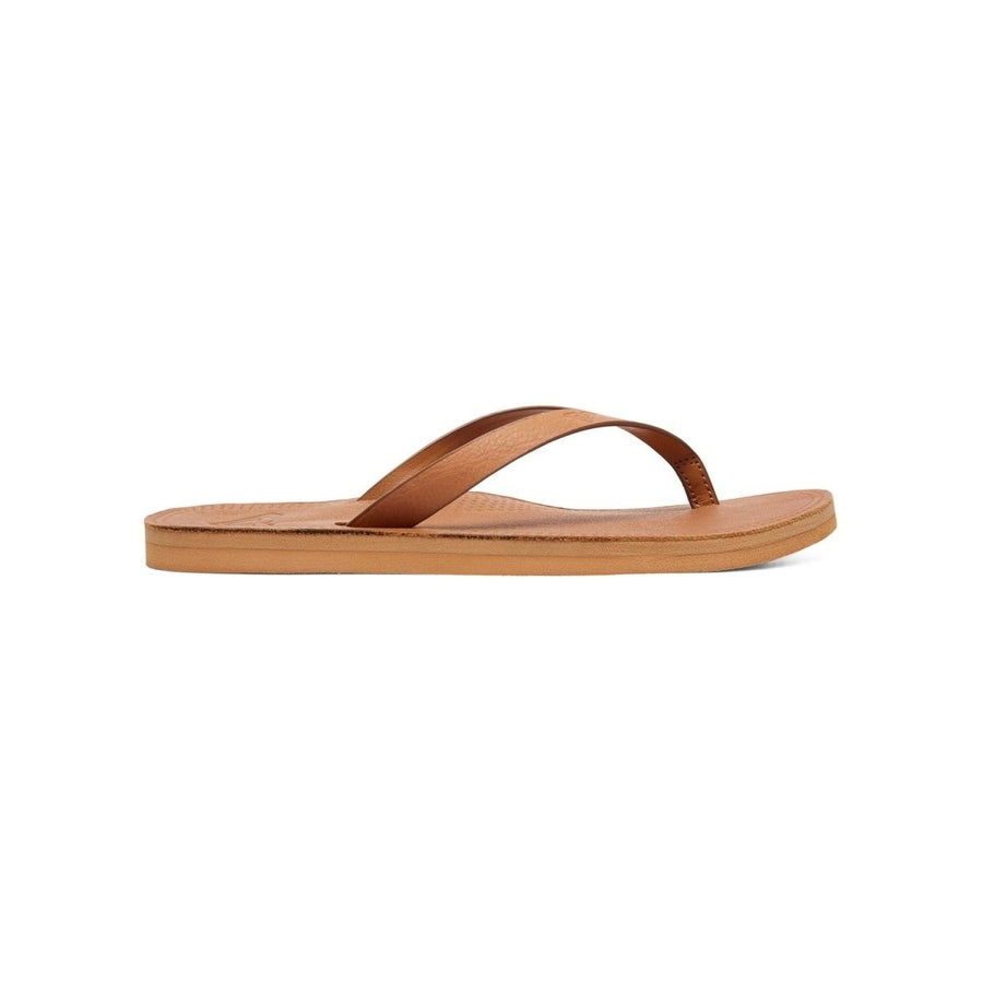 ROXY Womens Brinn Leather Flip Flop Tan - ARJL200689-TAN TAN Image 1