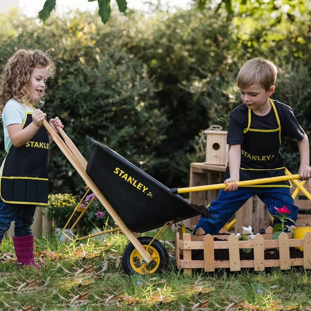 Stanley Jr Wheelbarrow and 7 Piece Garden Set Image 4