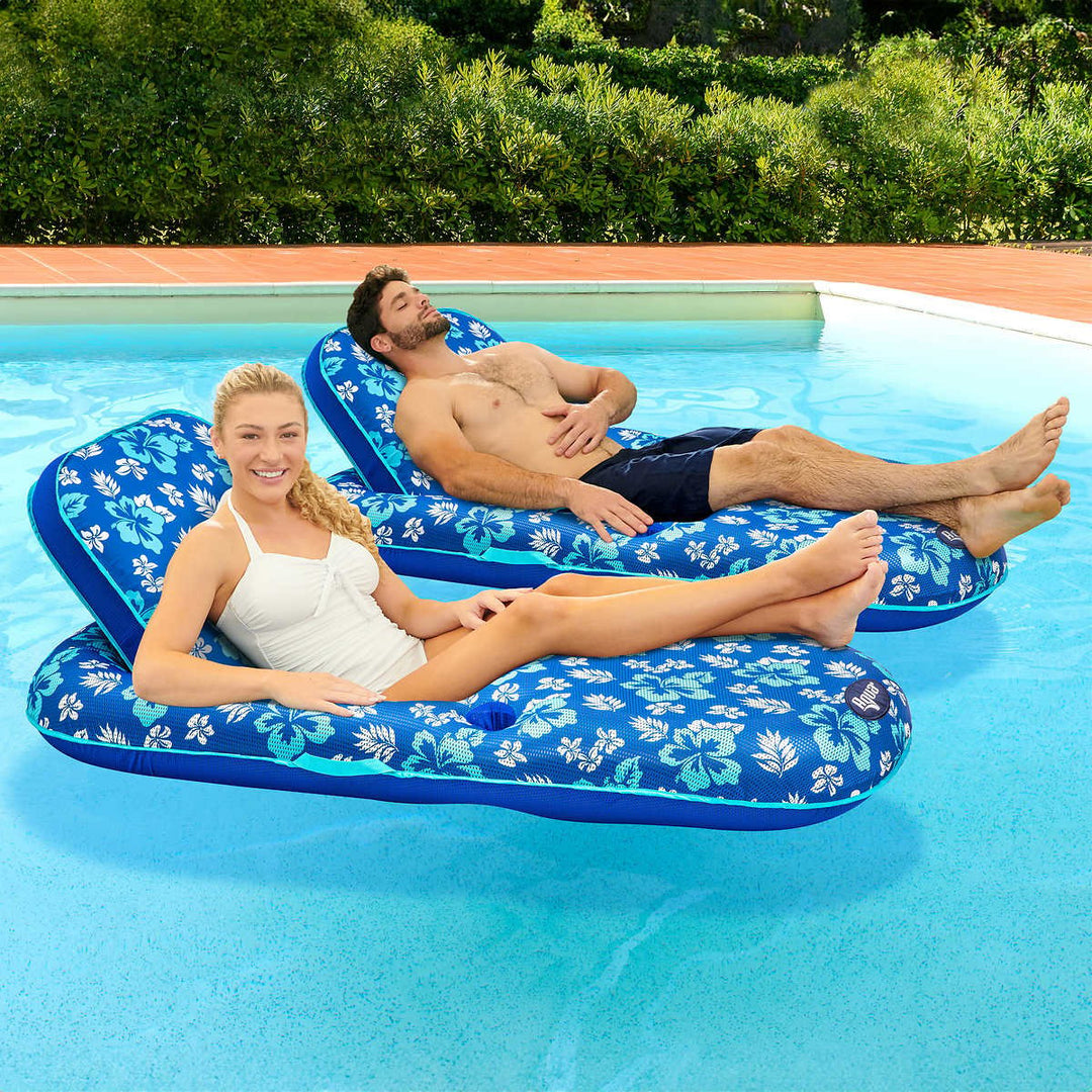 Aqua Luxury Inflatable Pool Recliner2 Pack Image 3