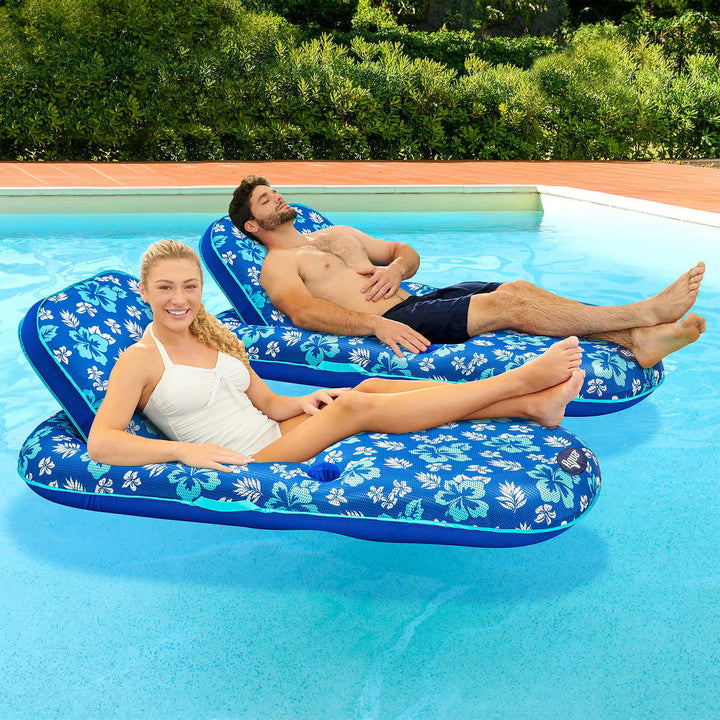 Aqua Luxury Inflatable Pool Recliner2 Pack Image 3