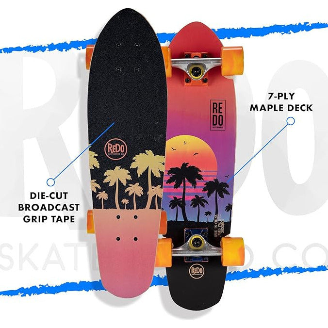 ReDo Skateboard Co. 26" Mini Branson - Sunset Palm- Image 3