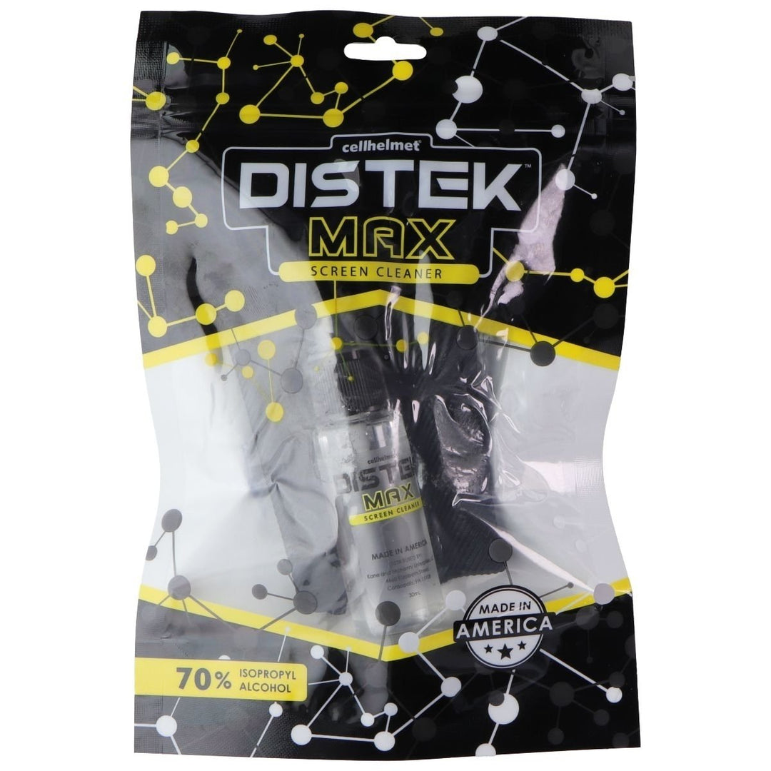 CellHelmet DisTek Max Screen Cleaner (30ML) Bottle and Cloth Image 1