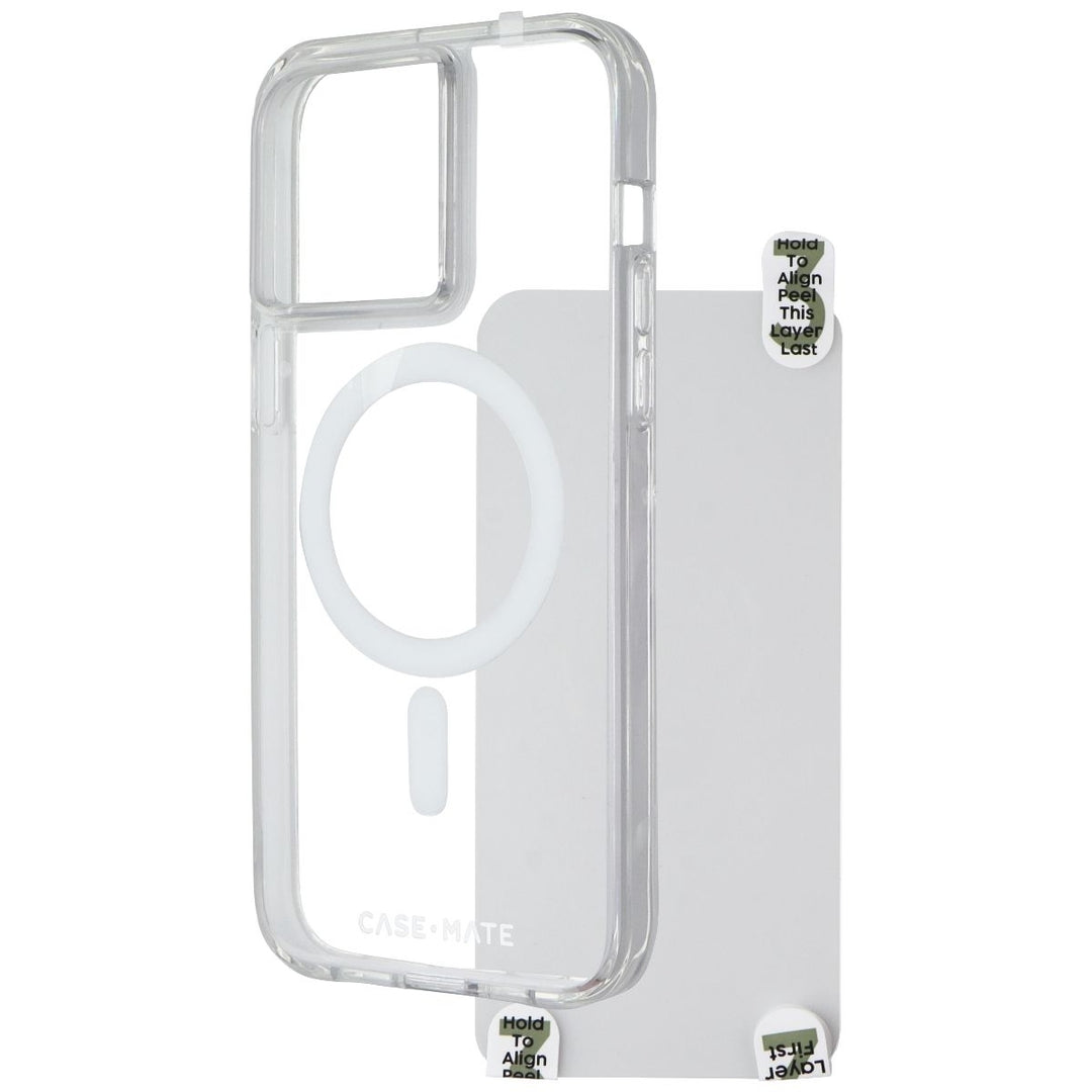 Case-Mate Tough Case for MagSafe + Glass Pack for iPhone 15 Pro Max - Clear Image 1