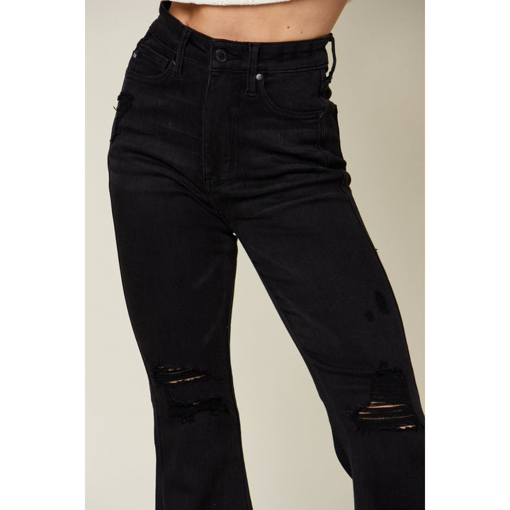 Judy Blue Full Size High Waist Distressed Flare Jeans Image 6