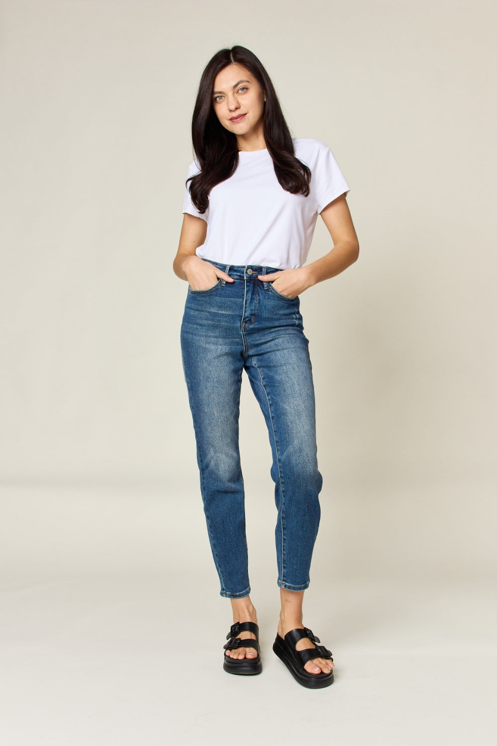 Judy Blue Full Size Tummy Control High Waist Slim Jeans Image 4