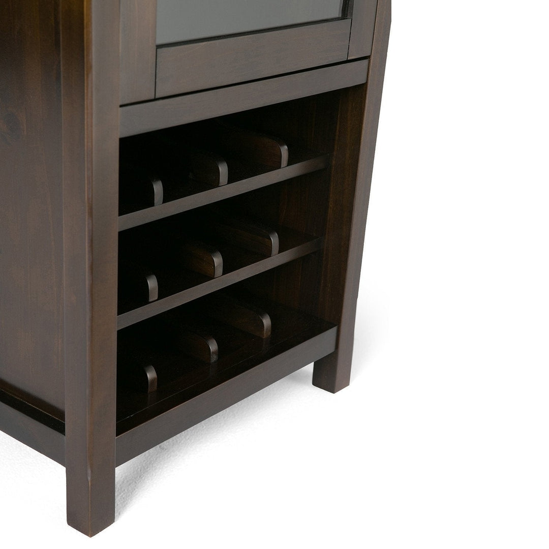 Avalon Wine Rack Solid Wood Cabinet 12 Bottle Storage Adjustable Shelves 50" High Image 7