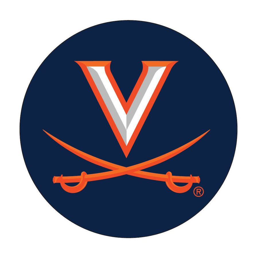 Virginia Cavaliers 4-Inch Round Shape NCAA High-Definition Magnet - Versatile Metallic Surface Adornment Image 1