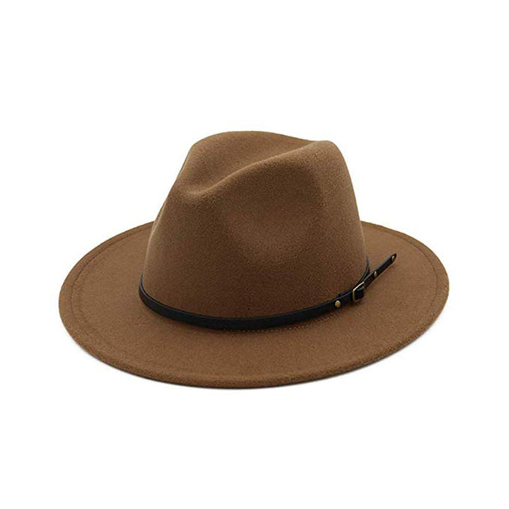 Jazz Cap Wide Brim Breathable Solid Color Fedora Hat Winter Floppy Women Cap Streetwear Image 11