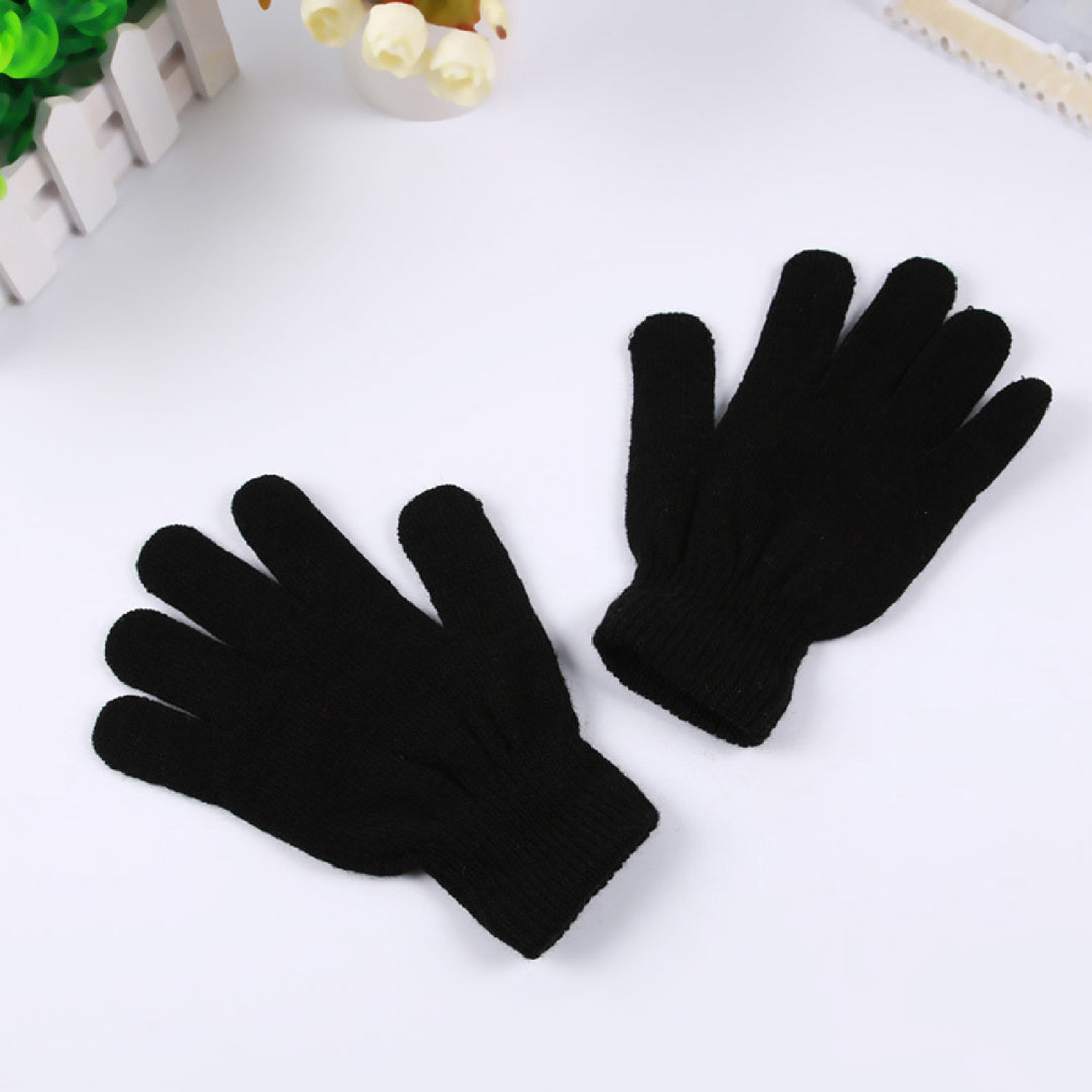 Gloves Solid Color Multi-use Acrylic Unisex Full Finger Warm Mittens for Winter Image 11