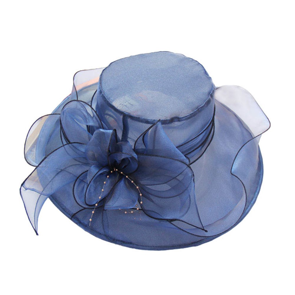 Beach Hat Floral Design Sun Protection Adjustable Organza Thin Elegant Sun Cap Fashion Accessories Image 4