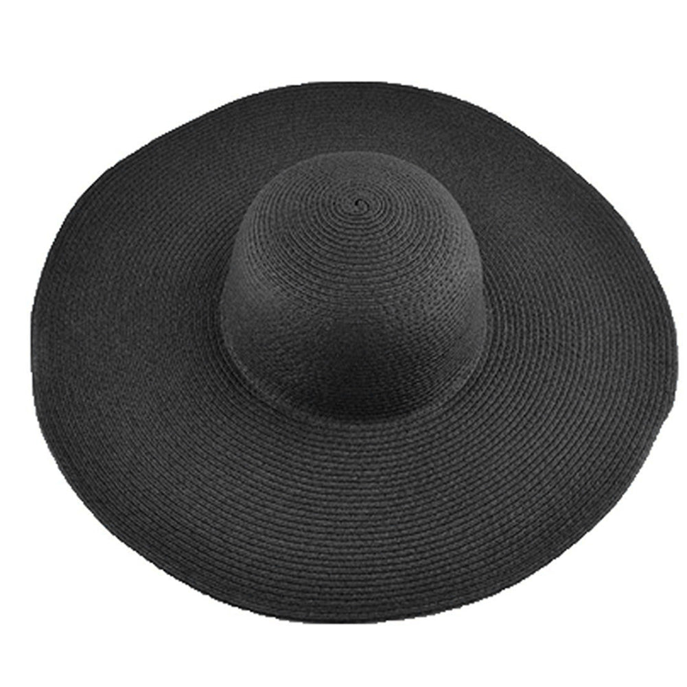 Sun Hat Widen Brim Sun Protection Solid Color Summer Outdoor Fashion Ladies Big Brimmed Straw Hat Women Accessories Image 3