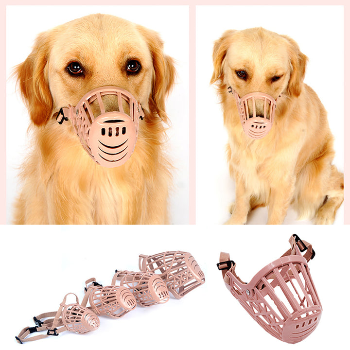Dog Muzzle High Durability Breathable Plastic Pet Muzzle Dog Anti-Barking Secure Mouth Guard Pet Supplies Image 6