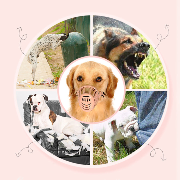 Dog Muzzle High Durability Breathable Plastic Pet Muzzle Dog Anti-Barking Secure Mouth Guard Pet Supplies Image 8