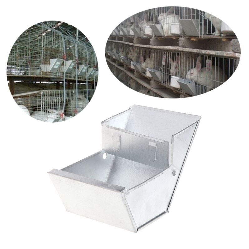 Rabbit Hutch Trough Feeder Drinker Food Bowl Equipment Tool for Farming Animals Image 2