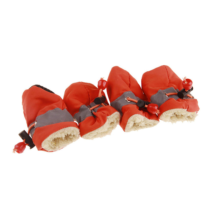 4Pcs/Set Pet Dog Puppy Non-Slip Soft Shoes Covers Rain Boots Footwear for Home Image 4