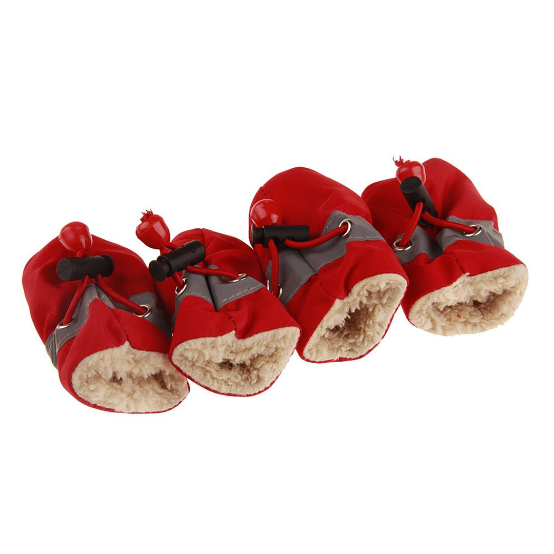 4Pcs/Set Pet Dog Puppy Non-Slip Soft Shoes Covers Rain Boots Footwear for Home Image 1