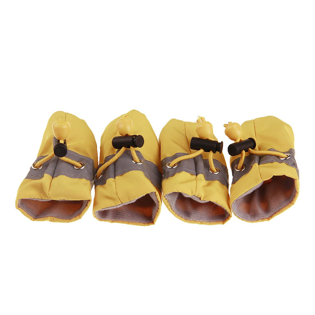 4Pcs/Set Pet Dog Puppy Non-Slip Soft Shoes Covers Rain Boots Footwear for Home Image 1