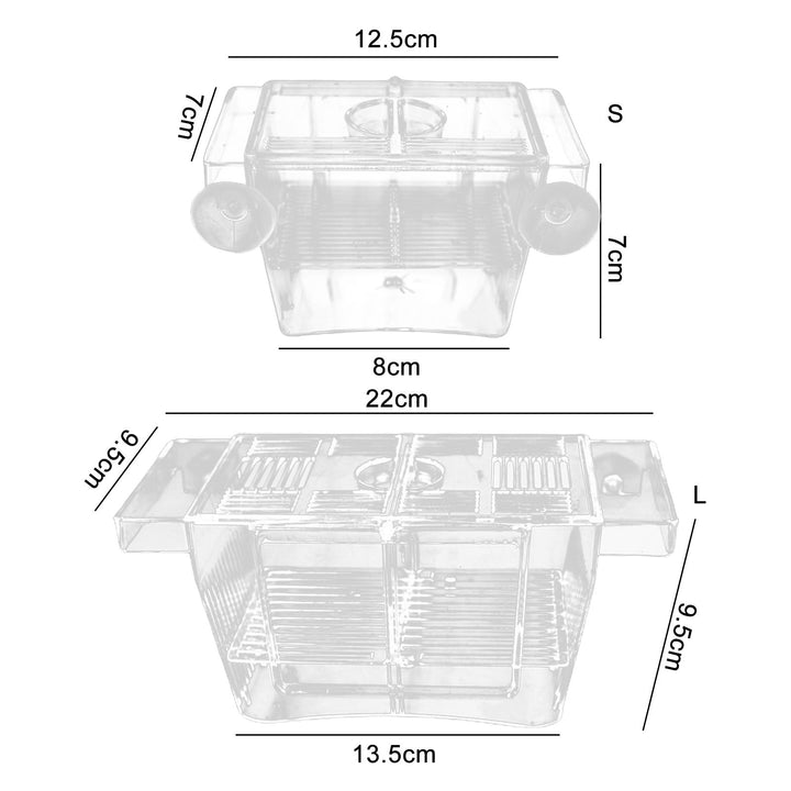 Aquarium Hatching Incubators Large Space Double Layer Transparent Plastic Fish Tank Breeding Isolation Box Aquarium Image 7