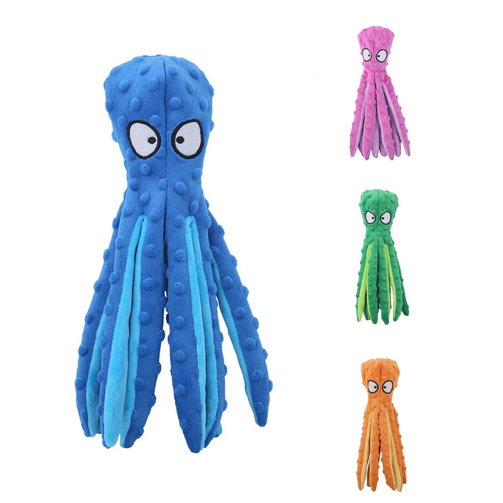 Dog Toy Bite Resistant Plush Safe Octopus Puppy Toy for Home Image 2