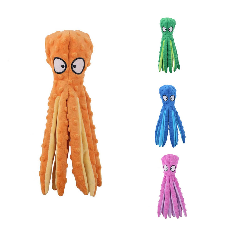 Dog Toy Bite Resistant Plush Safe Octopus Puppy Toy for Home Image 4