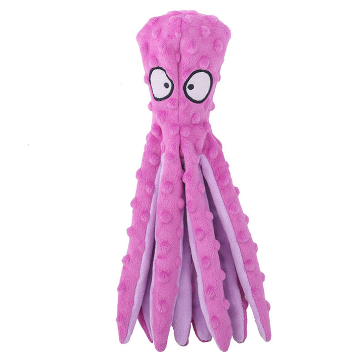 Dog Toy Bite Resistant Plush Safe Octopus Puppy Toy for Home Image 4