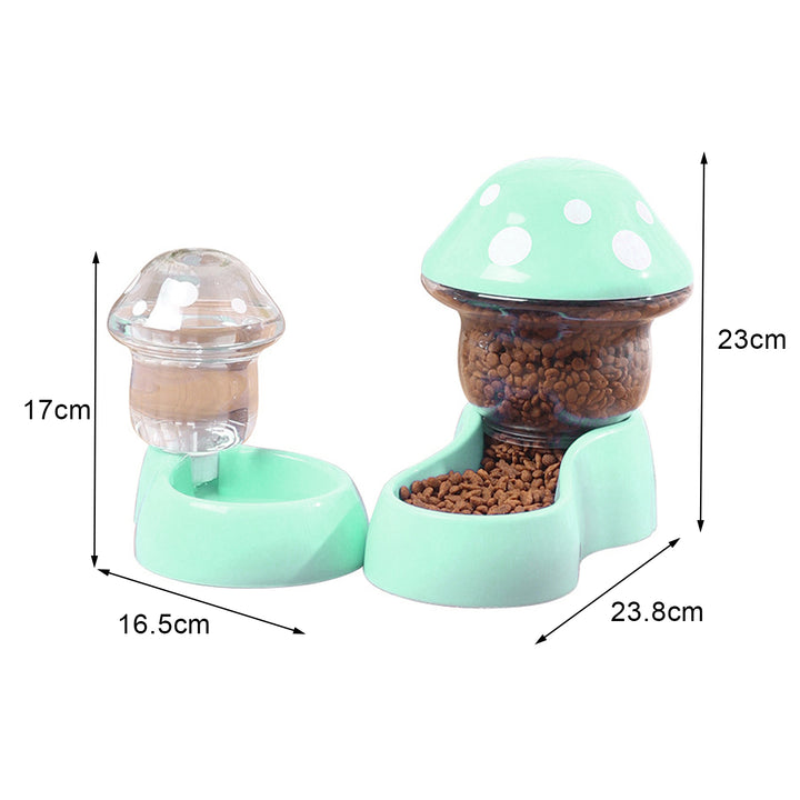 1 Set Cat Water Feeder Auto Replenishment Large Capacity Mushroom Shape Pet Dog Cat Water Food Container Pet Supplies Image 6